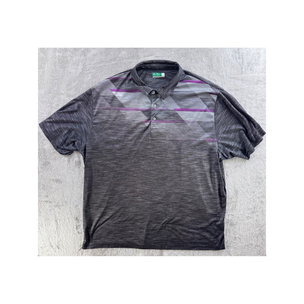Ben Hogan Performance Golf Polo Shirt Men's 3XL‎ 3EG Gray Purple Geometric